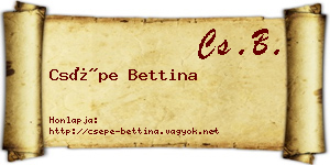 Csépe Bettina névjegykártya