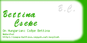 bettina csepe business card